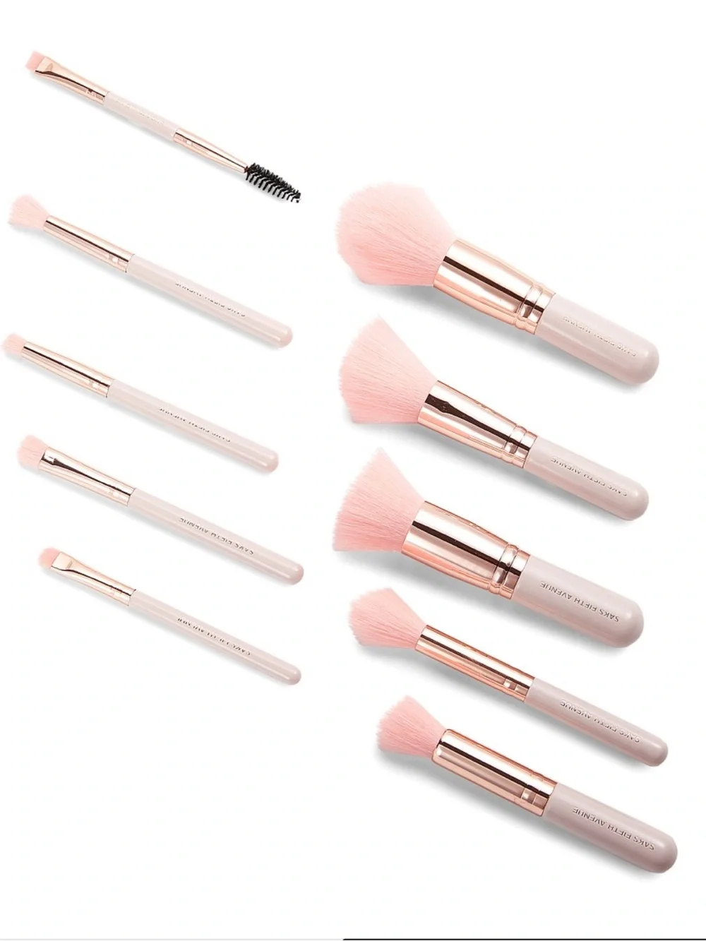 Saks Fifth Avenue 10 Piece Travel Makeup Brush Set